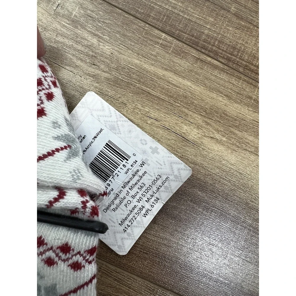 New‎ Size OSFM LUK EES Snowflakes Holiday Socks By MUKLUKS